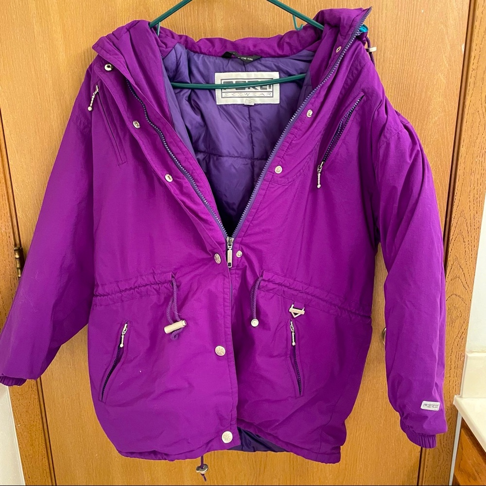 FERA skiwear vintage color block winter jacket